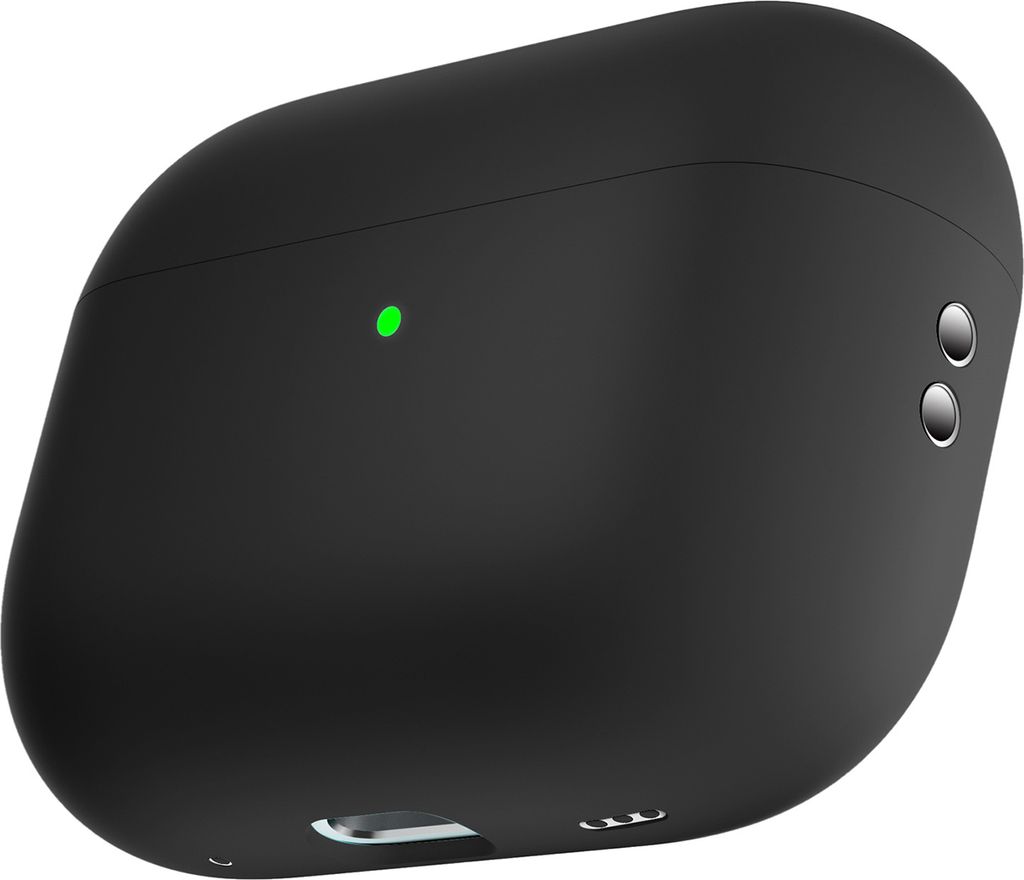 Hörphone-Schutzabdeckung Schockdicht Anti-Drop-Weiche Silikon Bluetooth-kompatible Kopfhörer für AirPods Pro2 2022-Schwarz