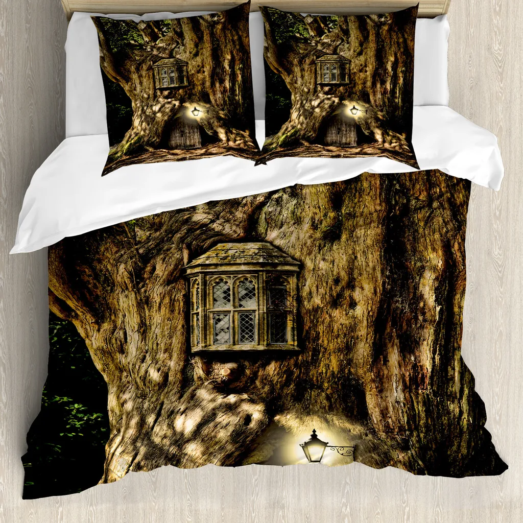 Copripiumino Artistico Casa delle Fiabe - Arredamento Letto ABAKUHAUS