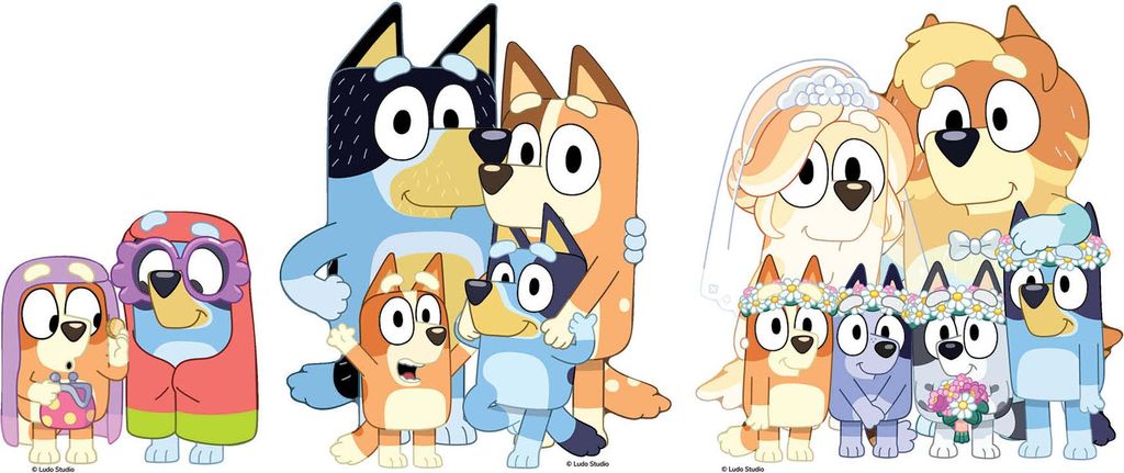 Bluey Family - 3er Set Tischdekoration