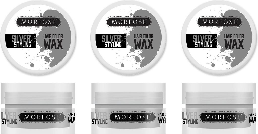 Color Hair Wax Silber 3x100 ml Produktbild 
