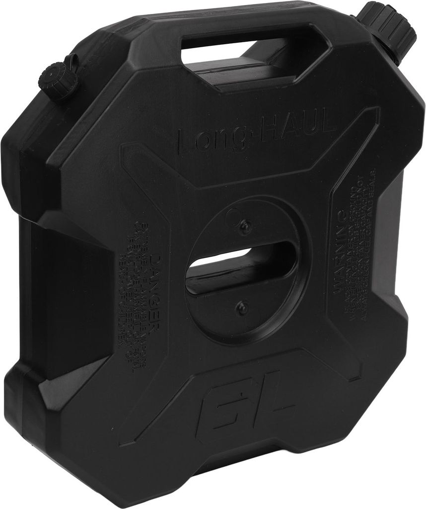 Heizöltank, 6 l, 1,6 Gallonen, schwarz, großes Fassungsvermögen, Gas-Benzinbehälter für Auto, Motorrad, UTV, ATV, Geländewagen, ohne Halterung