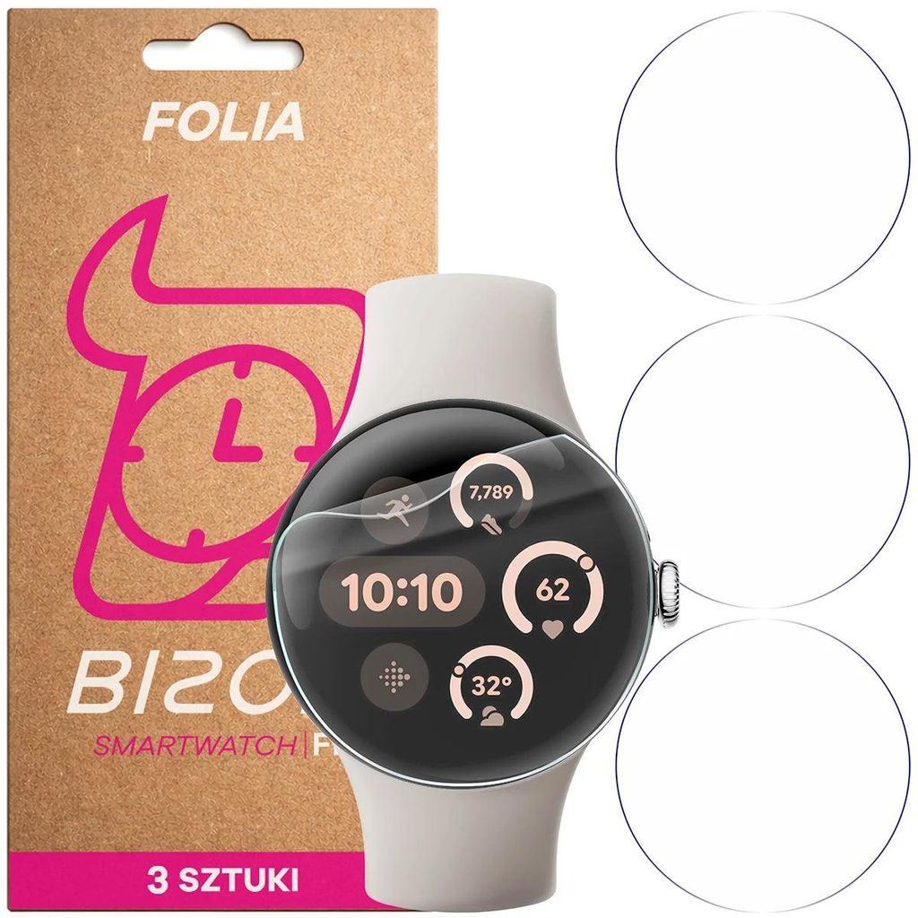3x Schutzfolie für den Bildschirm für Google Pixel Watch 3 Produktbild 