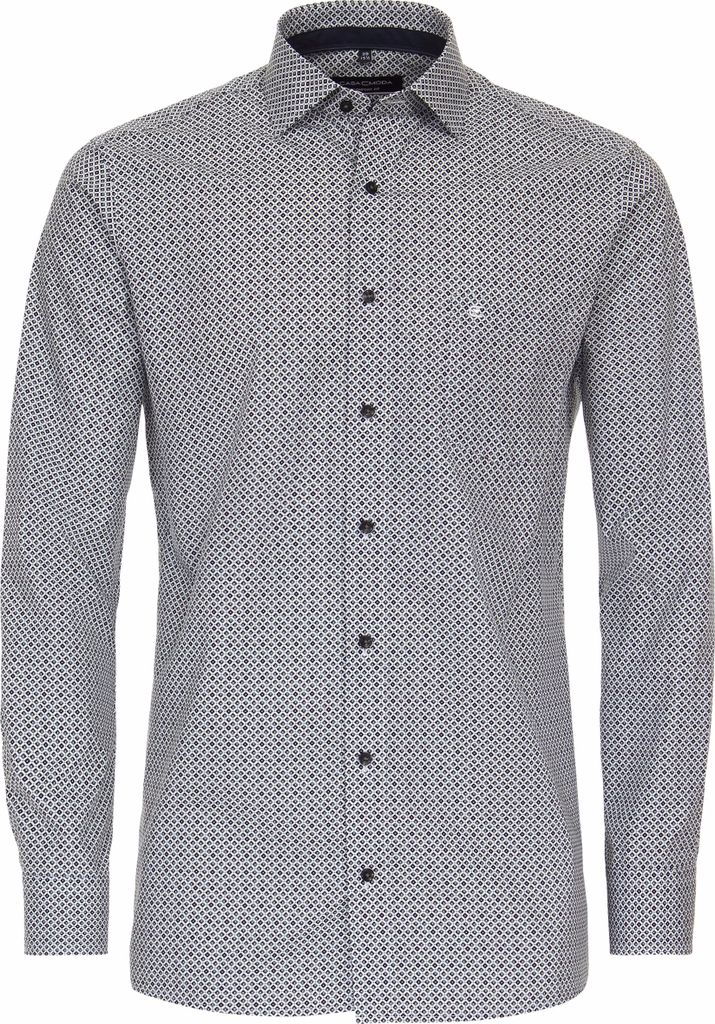 CASAMODA Herren Businesshemd Langarm Kent Comfort-Fit Druck Grün 53