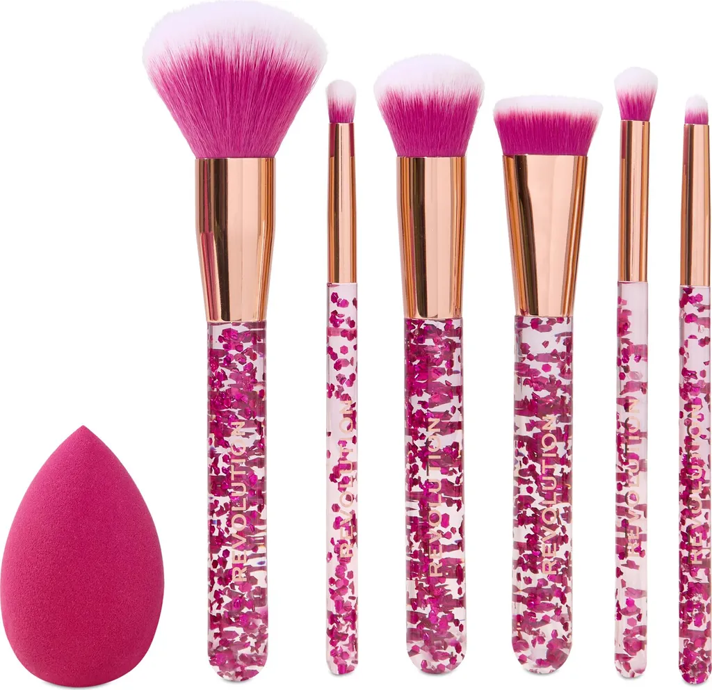 Revolution Makeup Set 6 Pinceaux Maquillage et Éponge Teint Parfait - 2