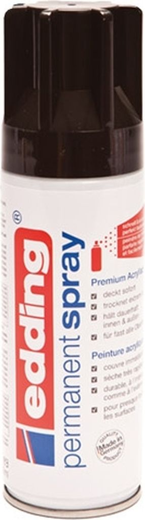 Acryl-Farblack Permanentspray tiefschwarz glänzend RAL9005 Packung mit 6 Stück