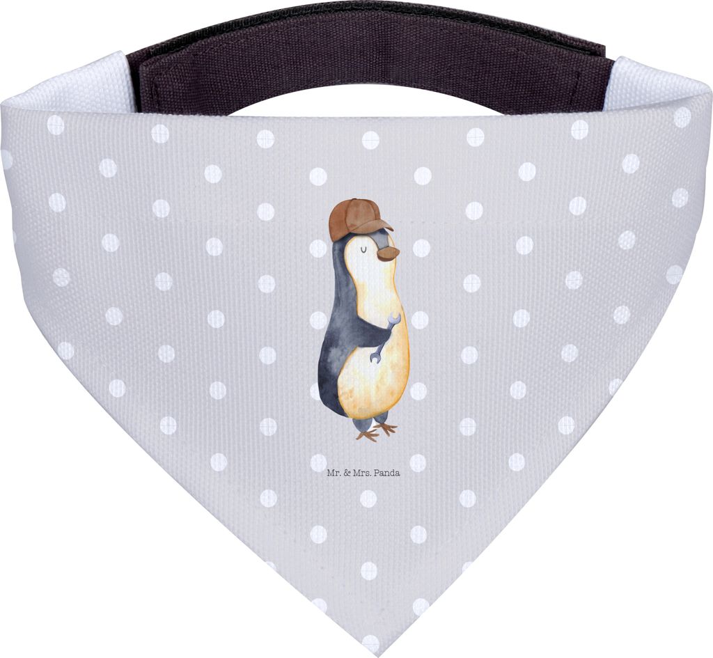 Mr. & Mrs. Panda Hund Halstuch Wenn Papa es nicht reparieren kann, sind wir am Arsch - Grau Pastell - Geschenk, Hundehalstuch, Für Hunde, Pinguin,...