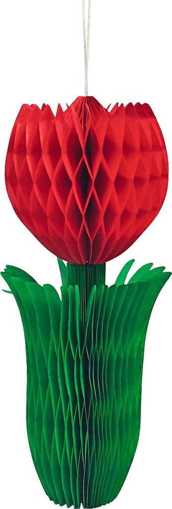 Frühlings-Tulpenblüten-Waben-Mittelstücke, Papier-Tulpen, florale Waben-Deckendekoration für Büro, Zuhause, Hochzeit, Geburtstagsdekoration