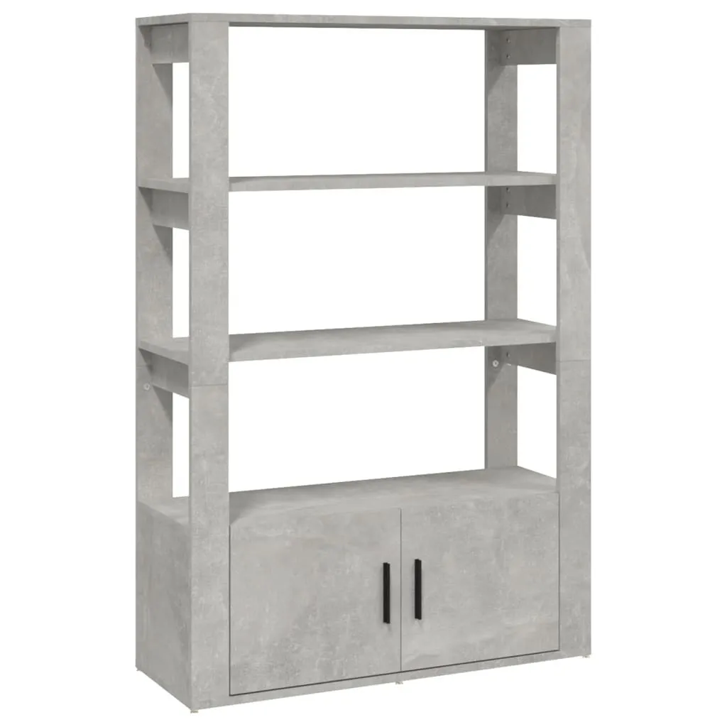 Credenza SYFAX™ Effetto Cemento 80x30x119,5 cm - Mobile Design Multiuso