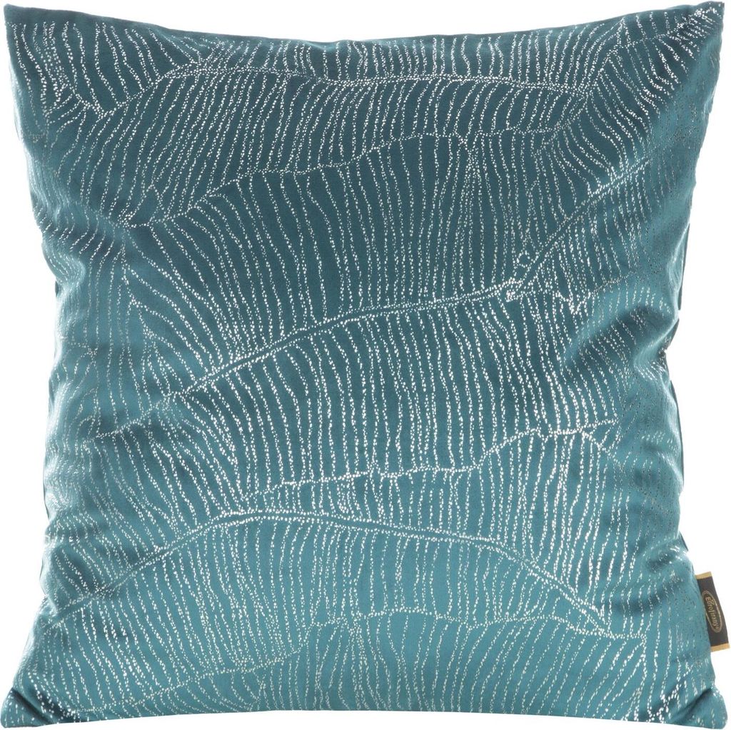 EUROFIRANY | Kissenbezug - 45x45 cm - Dunkles türkis - Velours