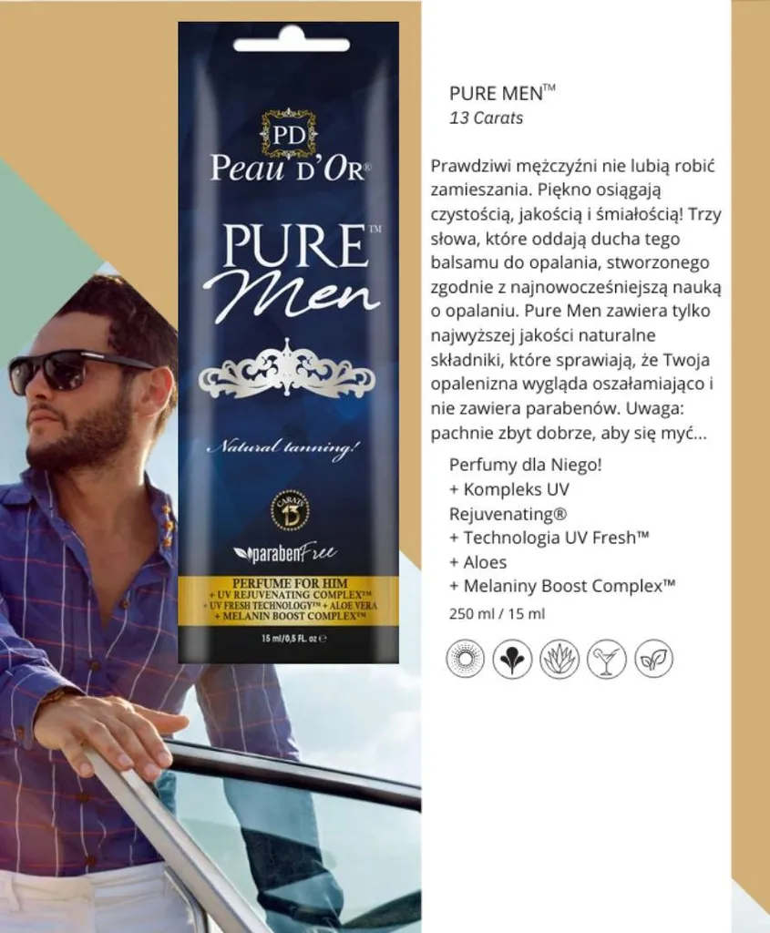 Peau d'Or Pure Men 10 Bustine - Abbronzatura Intensa Senza Macchie - 6