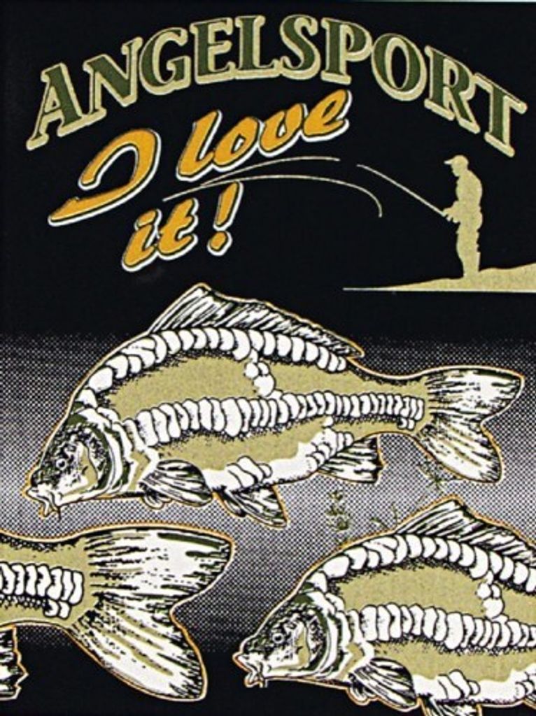 PVC Aufkleber Applikation - Fisch - Fische - Angeln - ANGELSPORT - 307147 - Gr. ca. 8 x 6 cm
