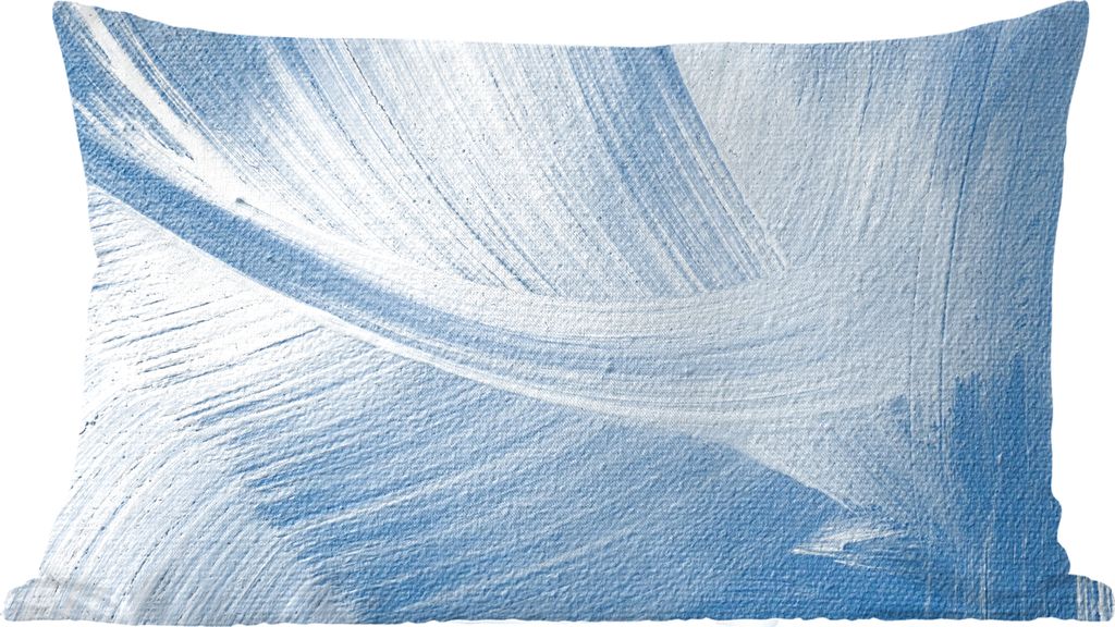 MuchoWow Zierkissen Sofakissen Wohnzimmer Dekokissen 60x40 cm Acrylfarbe - Blau - Design - Kopfkissen - Polster mit Foto
