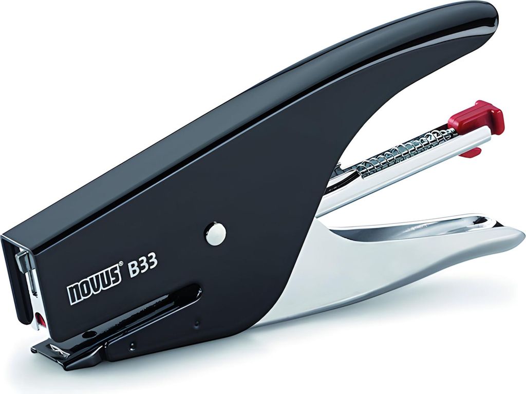 Novus Heftzange B 33 Metall schwarz/grau 15 Blatt Heftleistung
