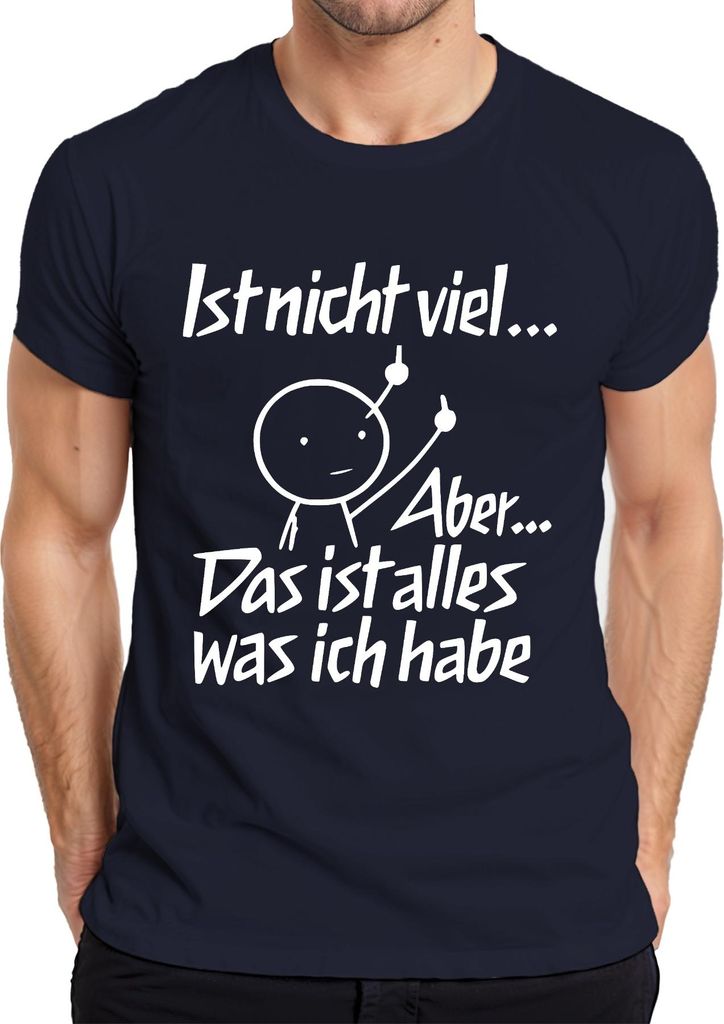 Ist nicht viel aber das ist alles sarkastisch mittelfinger lustig Herren T-Shirt, Navy, S