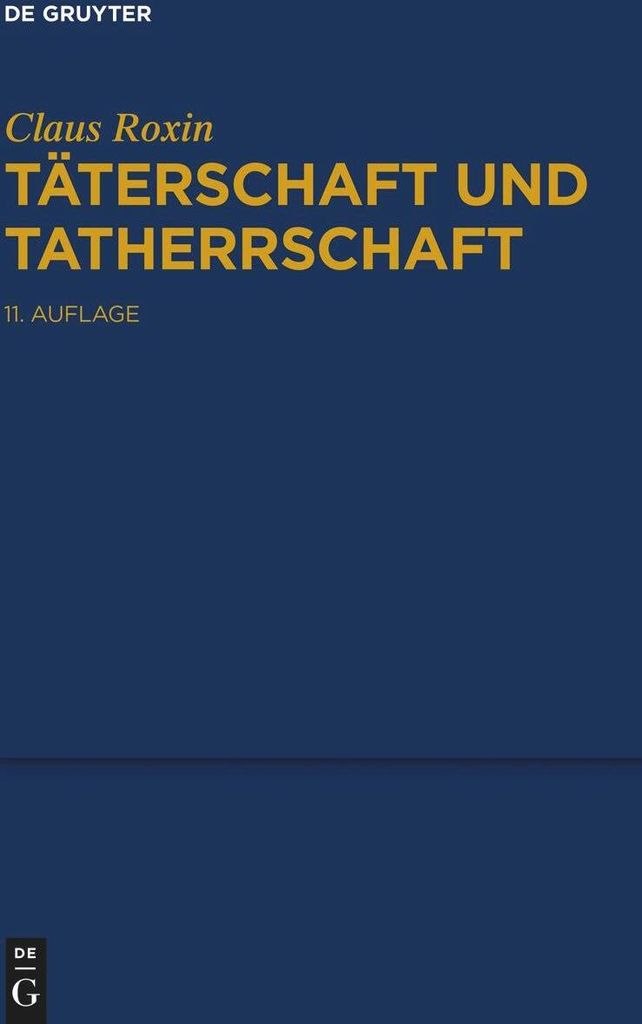 Täterschaft und Tatherrschaft