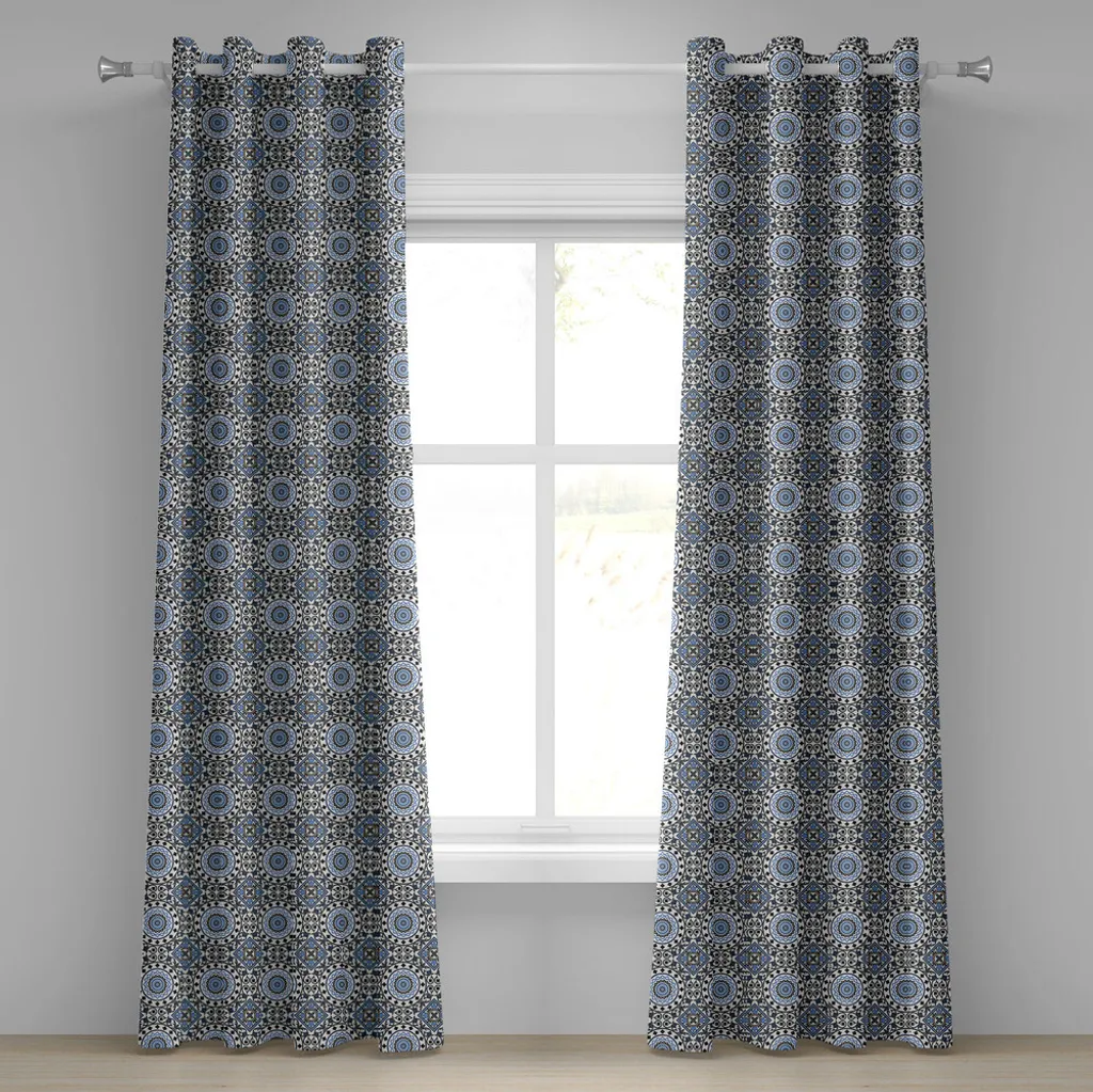 Tenda ABAKUHAUS Orientale Blu e Grigio: Arredo Casa Stile Arabesco 280x175