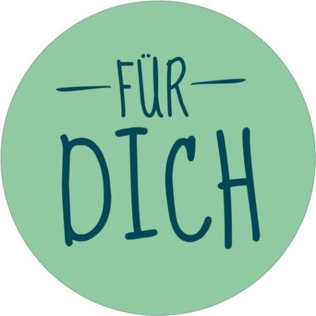 24x Sticker Für Dich (Motiv 9) 4cm Geschenk Aufkleber runde Spruch Etiketten