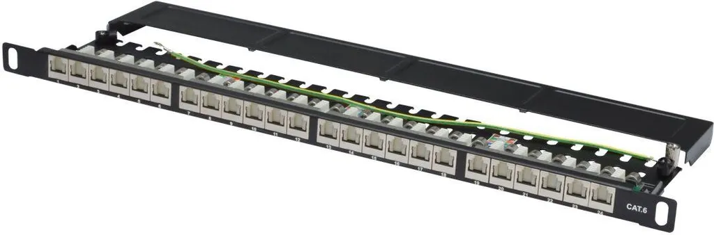 Patch panel 24 ports Cat6 blindé idéal pour optimiser un rack 19