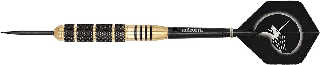 Jeu de fléchettes Unicorn Brass Core Plus avec ailettes aérodynamiques
