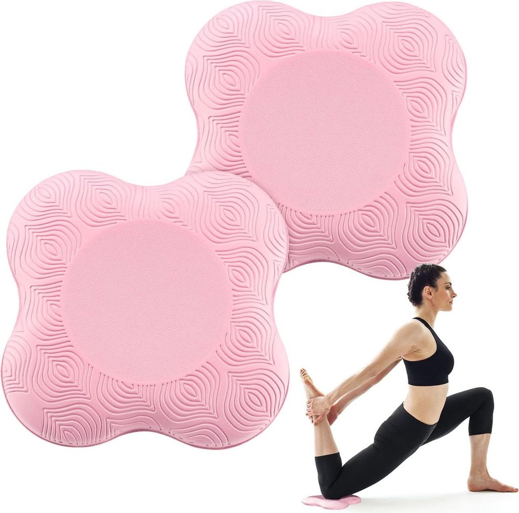 Yoga Kniebeschermers - 20 cm - Antislip - Rosa - 2 Stück - Komfortabel und Langlebig