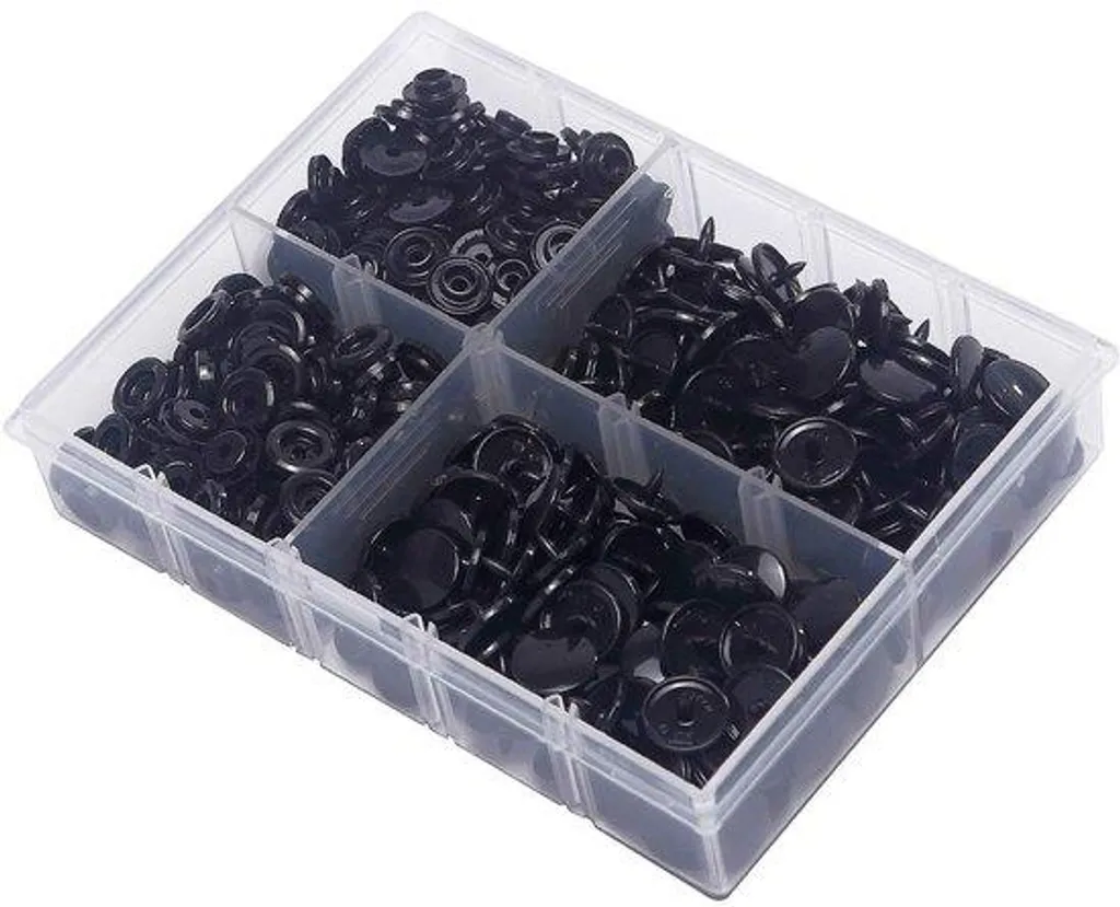 Boutons-pression T5 noirs pour vêtements bébé et accessoires de loisirs