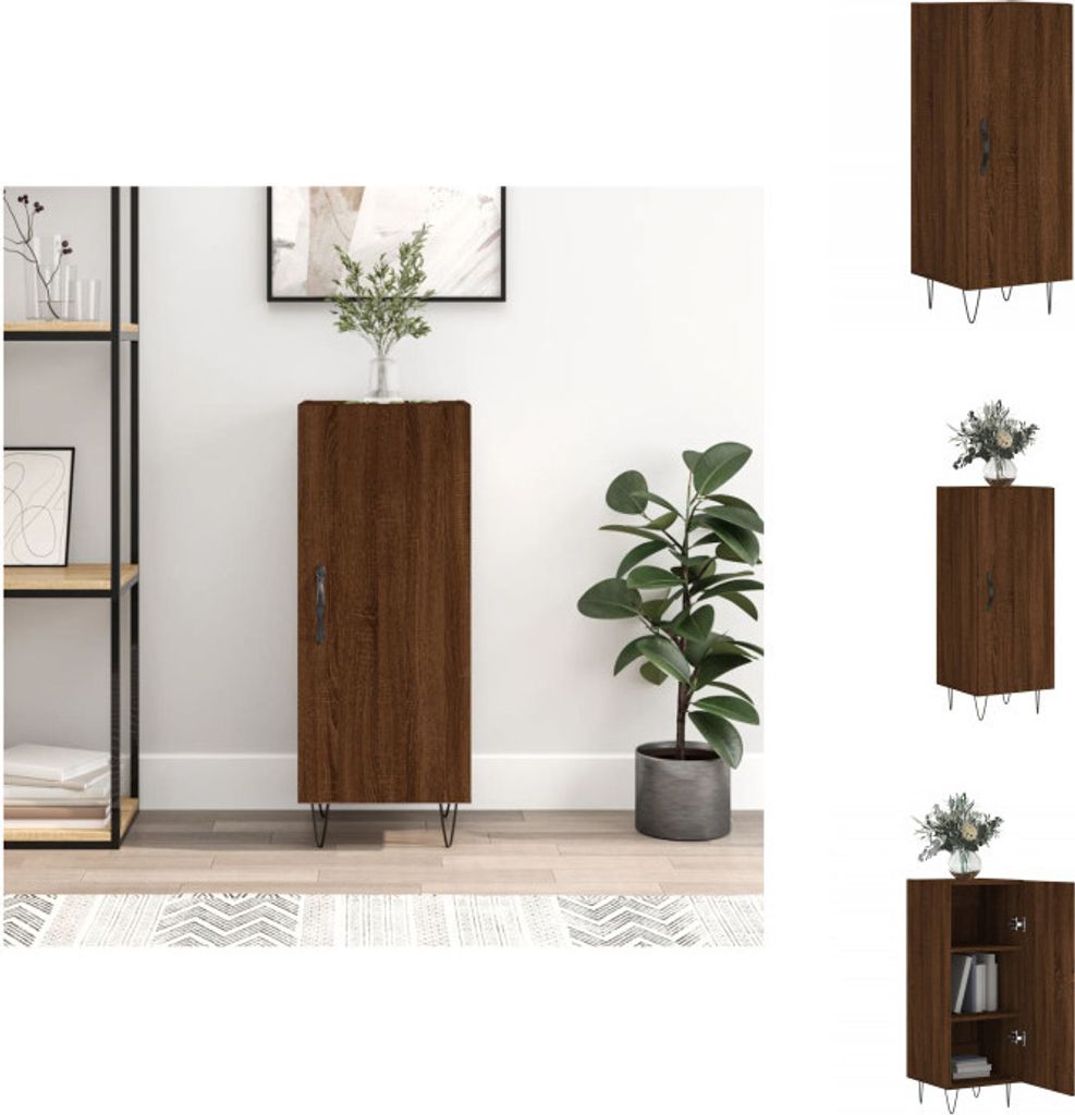 vidaXL Sideboard Braun Eichen-Optik 34,5x34x90 cm Holzwerkstoff - Sideboards