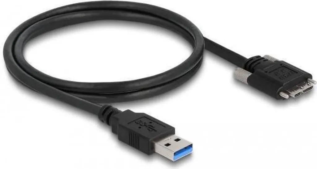 Cavo USB 3.0 tipo A a Micro-B con Viti 1m Nero | Visione Industriale
