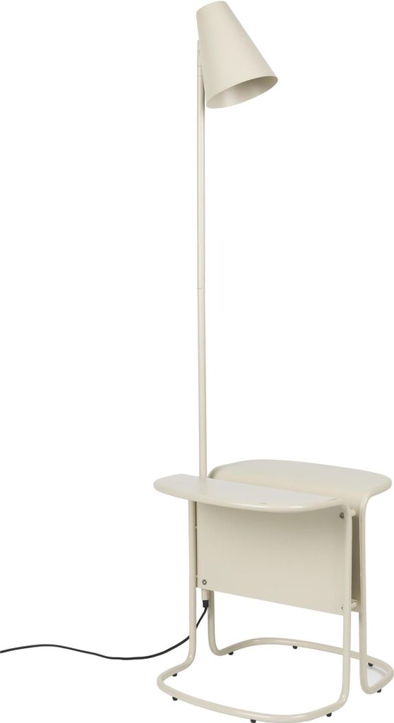 Stehlampe Lustor Beige mit Tisch & USB-Port | Design by Zuiver