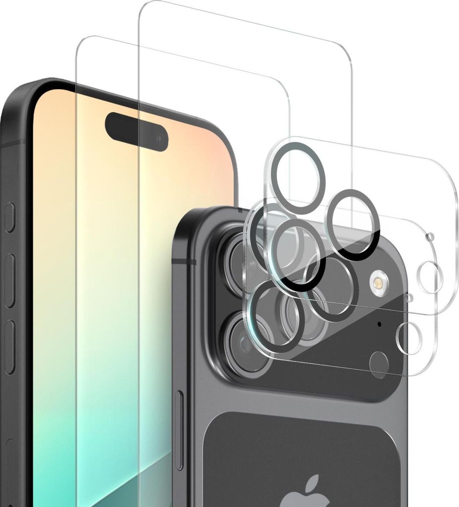 2x Display + Kamera Glas für Apple iPhone 17 Pro Max Panzerfolie Displayglas Kameraglas 9H Schutzglas