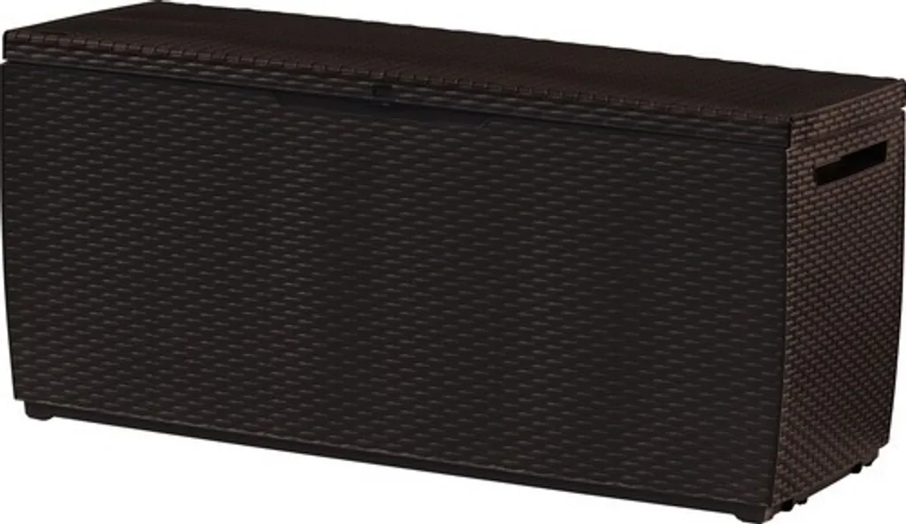 Boîte de rangement jardin Keter Capri 305 L marron avec poignées et roues