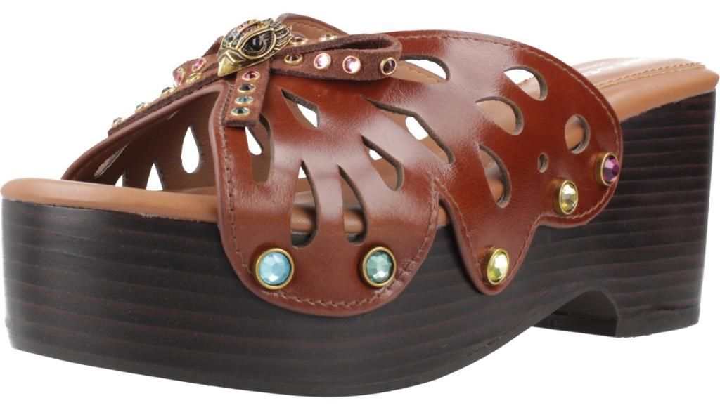 KURT GEIGER LONDON BUTTERFLY WEDGE MULE Brown