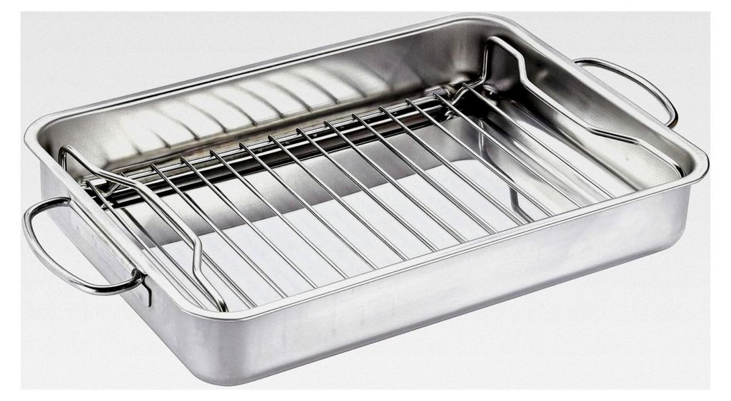Grill- und Ofenbräter STYLE, 34 cm BBQ, Silber