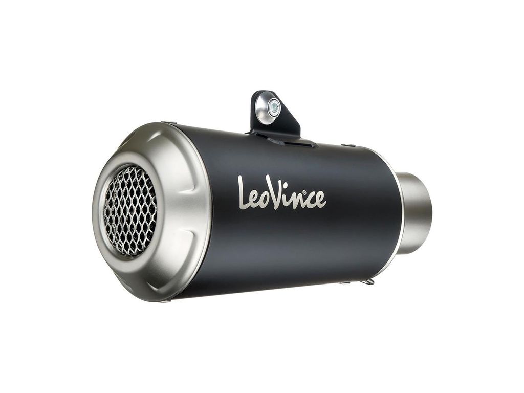 LeoVince LV-10 Czarny wsuwany układ wydechowy zatwierdzony Zdjęcie produktu 