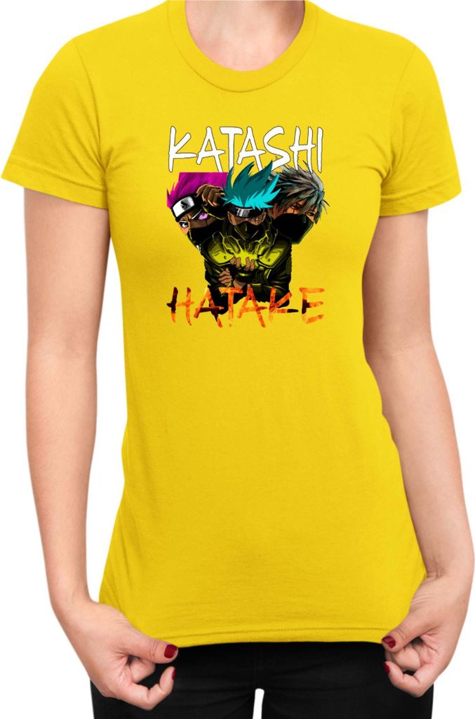 Damen T-Shirt Naruto Kakashi Hatake 09, Lady L / Gelb