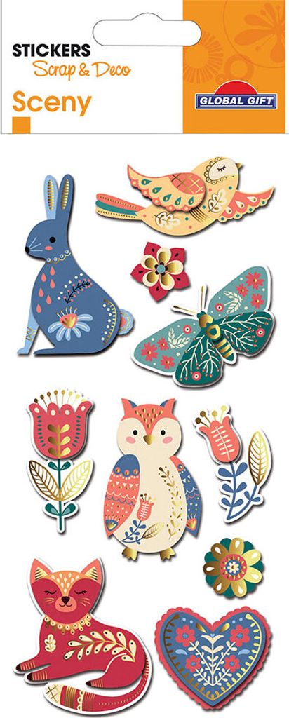 Global Gift Sceny Scrap & Decoration Tiere Laser Gesichtskunst Aufkleber One Size