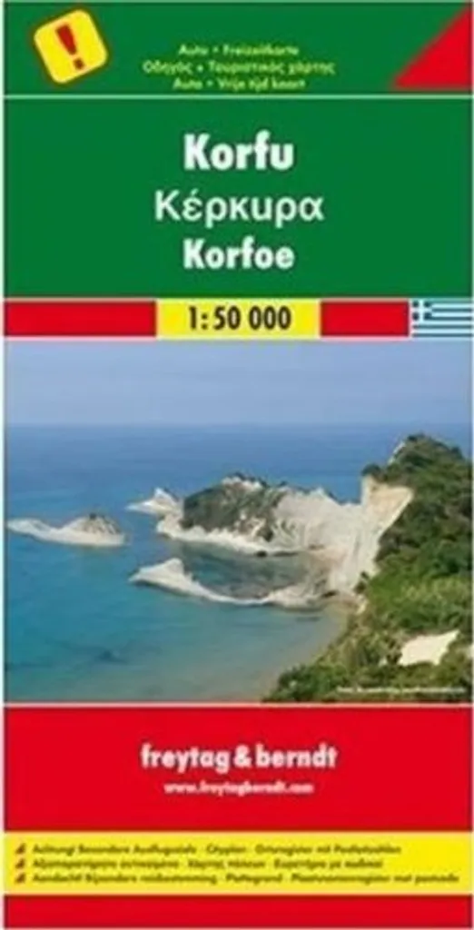 Carte Korfu 1:50 000 : Carte routière et de loisirs Freytag & Berndt