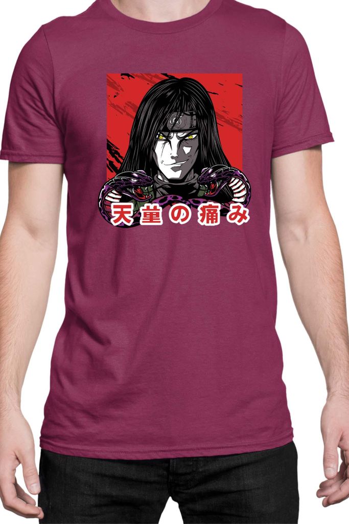 Herren T-Shirt Naruto Orochimaru 02, Man M / Burgundy