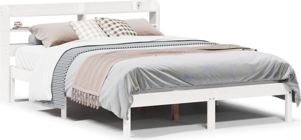 "im Sonderangebot"Massivholzbett Modernes/Doppelbett - Polsterbett Erwachsene/r /Kind - ohne Matratze - Weiß 120x200cm Kiefernholz - Klassische Be...