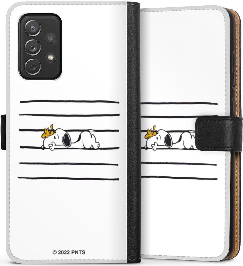 DeinDesign Klapphülle für Samsung Galaxy A72 Handytasche Lederhülle Tasche Hund Peanuts Snoopy