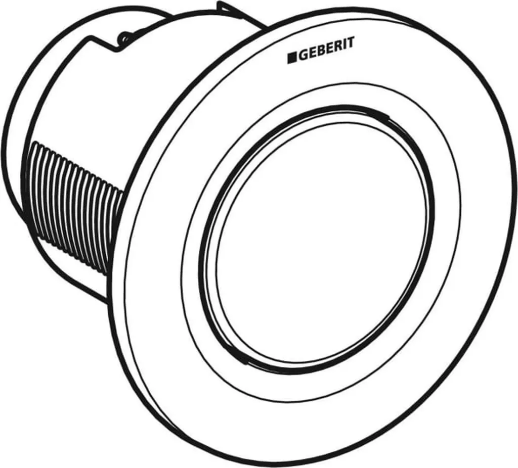 Commande de chasse d'eau déportée Geberit Type 01 ronde blanche pour PMR