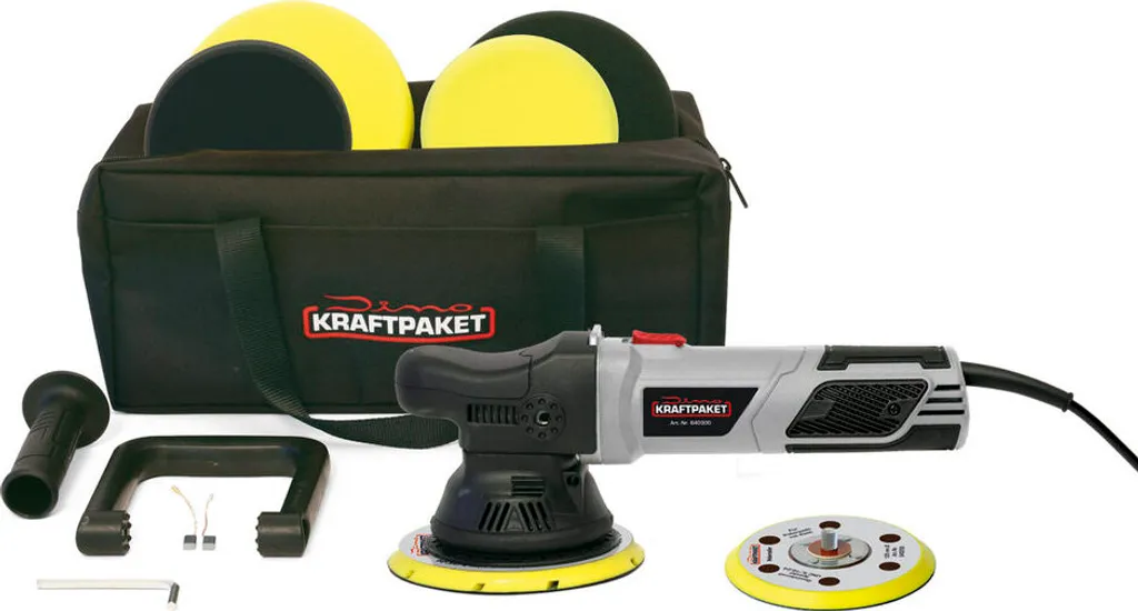 Supprimer les rayures avec la polisseuse excentrique 15mm 900W Dino KRAFTPAKET