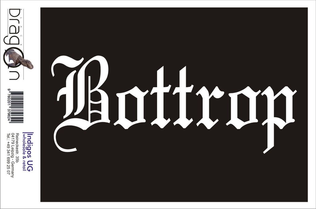 Aufkleber / Autoaufkleber - JDM / Die cut / Auto / OEM - Stadt Bottrop - 200x80mm silber - Heckscheibe / Heckscheibenaufkleber