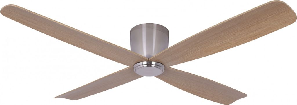 Energiespar Deckenventilator mit Fernbedienung Fraser Chrom 132 cm