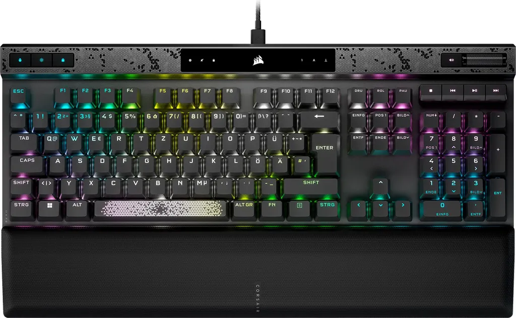 Clavier Gaming Mécanique K70 MAX RGB Gris avec Frappe Magnétique Ultra Rapide