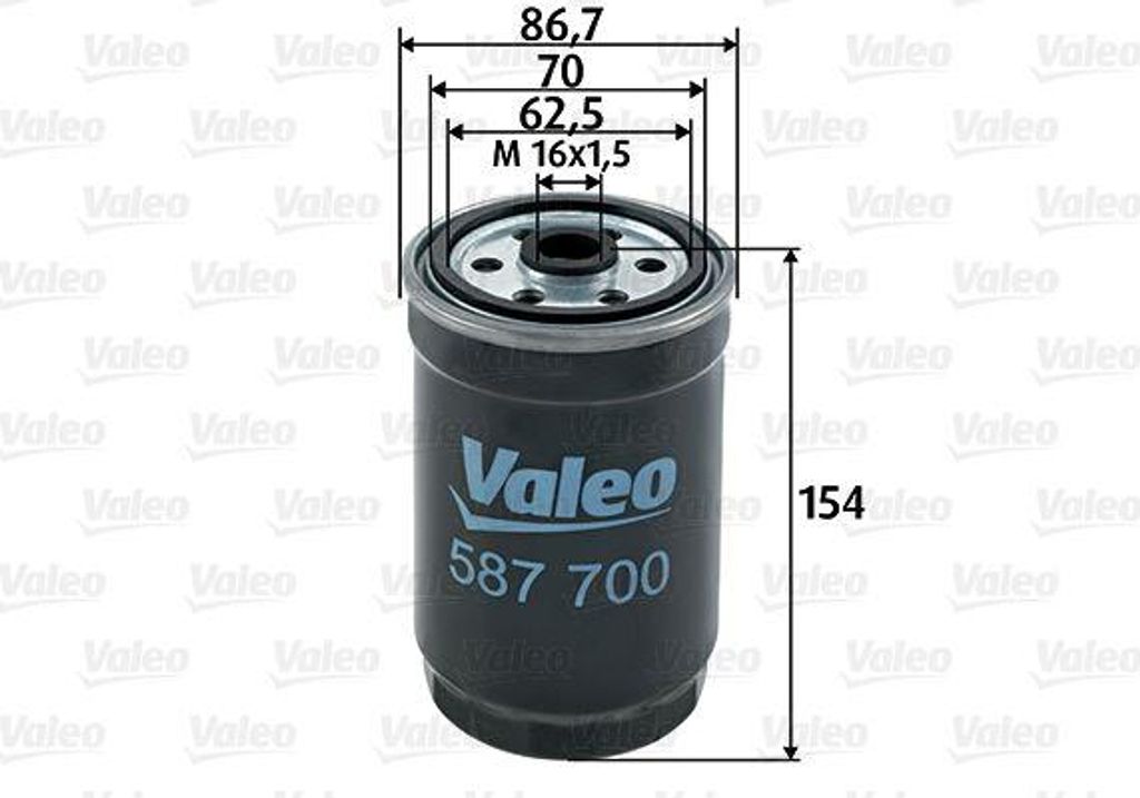 VALEO 587700 Kraftstofffilter OE ADD62321 kompatibel mit Alf. 145, Alf. 146, Alf. 155, Alf. 164, 3er E46, Jumper, Brava, Bravo, Croma, Ducato, Fior...