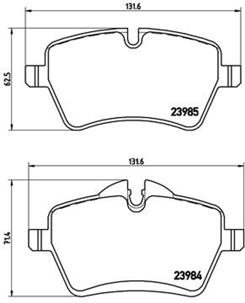 Brembo Bremsbelagsatz, Scheibenbremse Vorderachse P 06 051