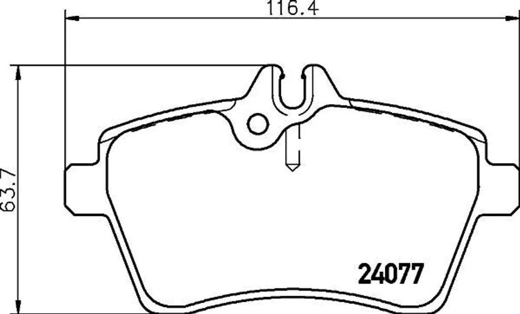 Plaquettes de frein HELLA 8DB 355 011-371 pour Classe A W169 OE 1694200220