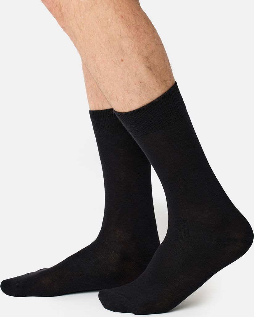 NUR DER Socken  uni Baumwolle Business schwarz 39-42 Produktbild 4