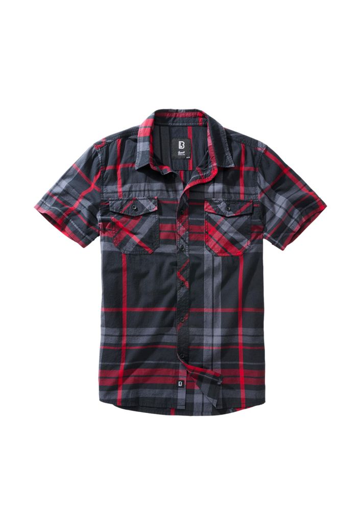 Brandit Kurzarmhemd Herren Roadstar rot Basics 100% Baumwolle L