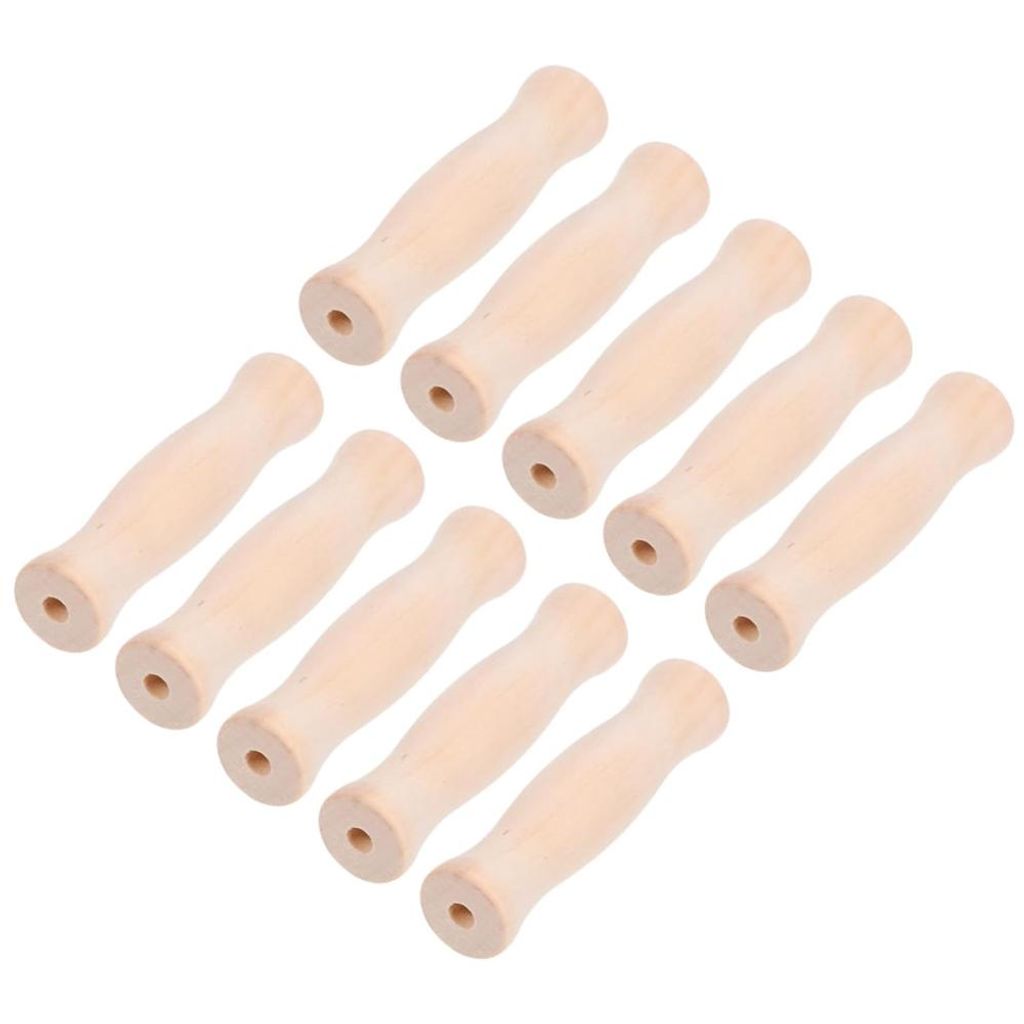 10er Set Holzgriffe mit 5 mm Durchgangsbohrung, aus Produktbild 